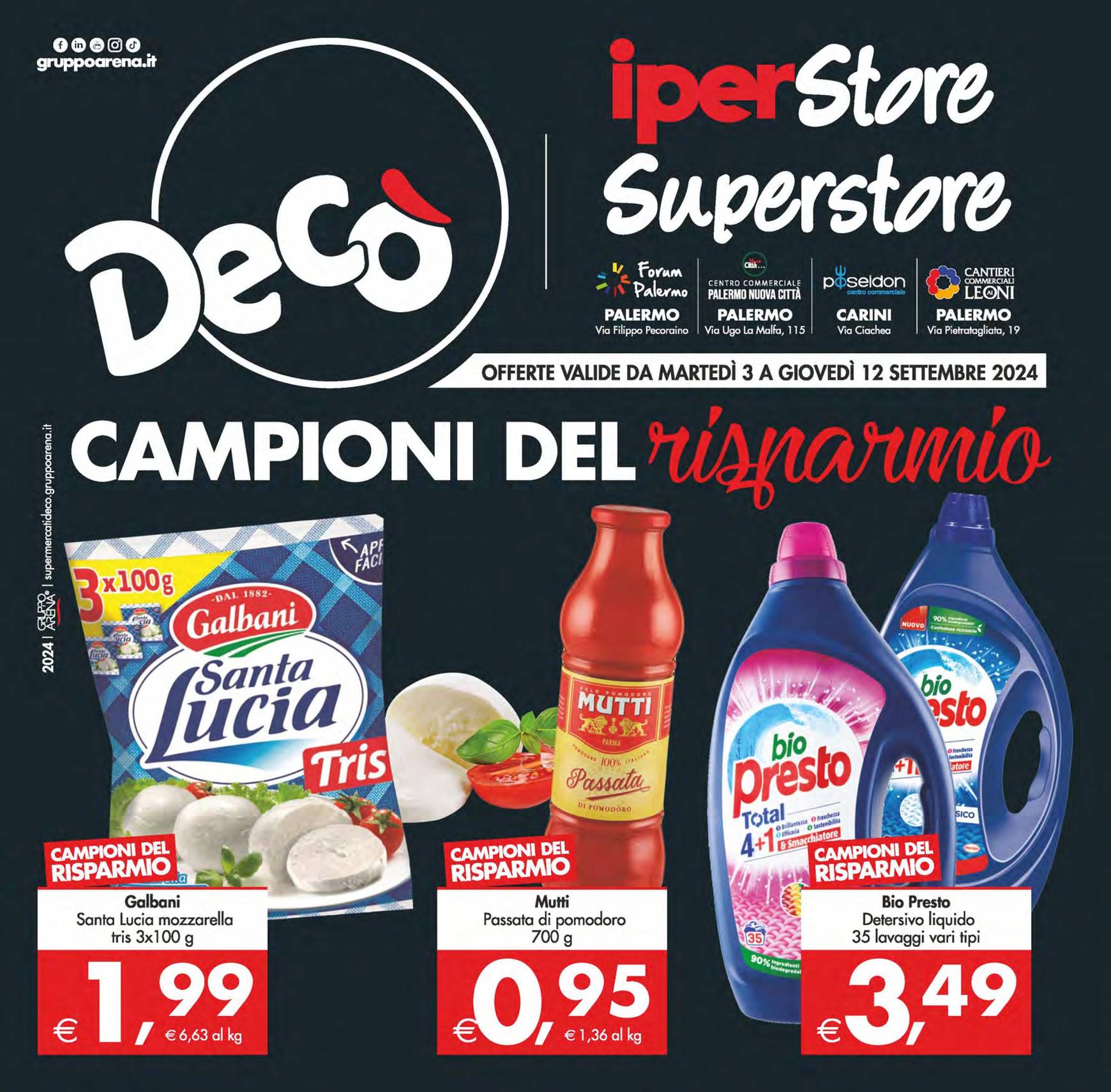 deco - Nuovo volantino Decò - Iperstore/Superstore Palermo 03.09. - 12.09.