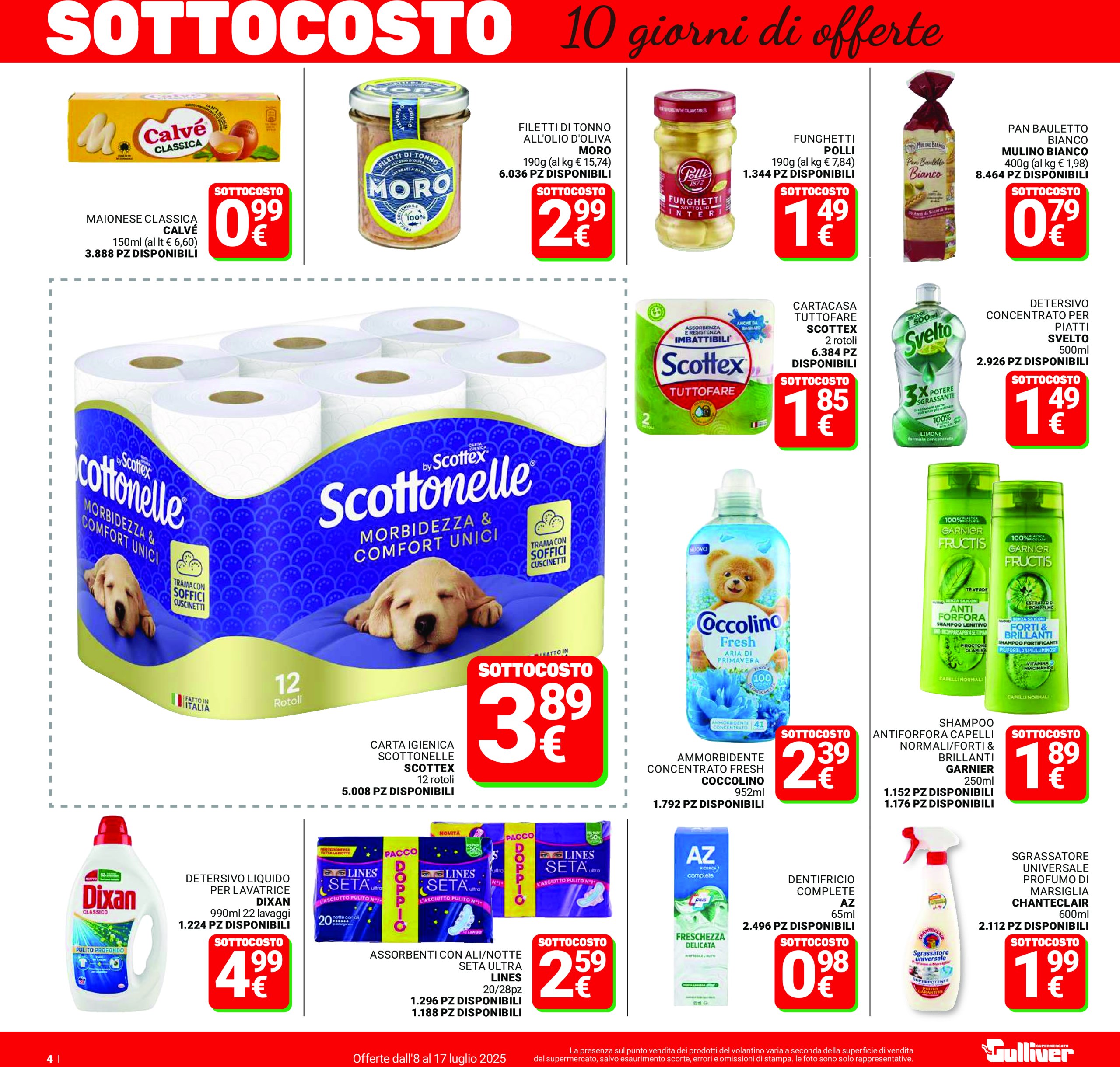 gulliver - Volantino Gulliver - Sottocosto valido dal 08/07 al 17/07 - page: 4