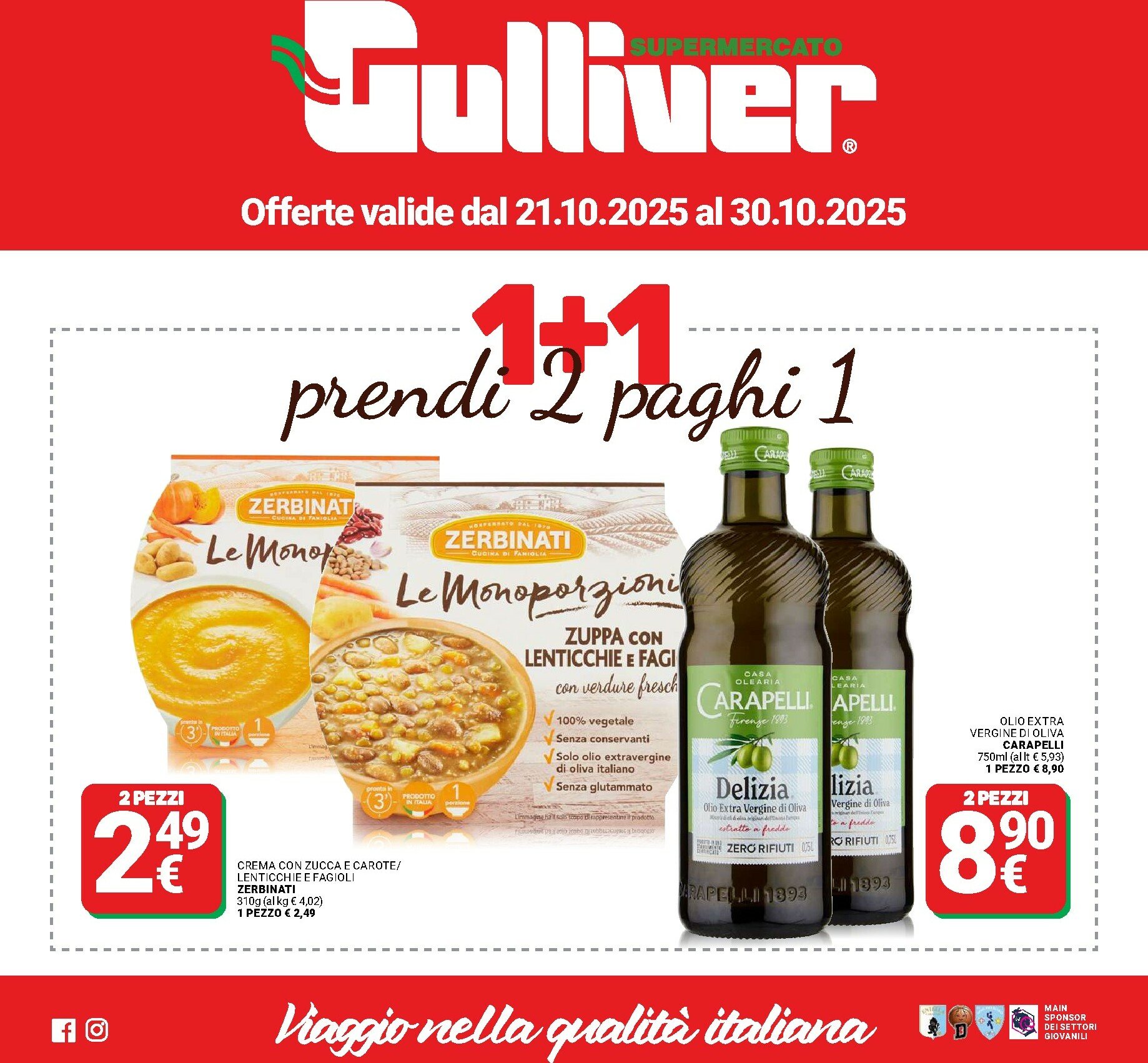 gulliver - Volantino Gulliver - 1+1 valido dal 21/10 al 30/10