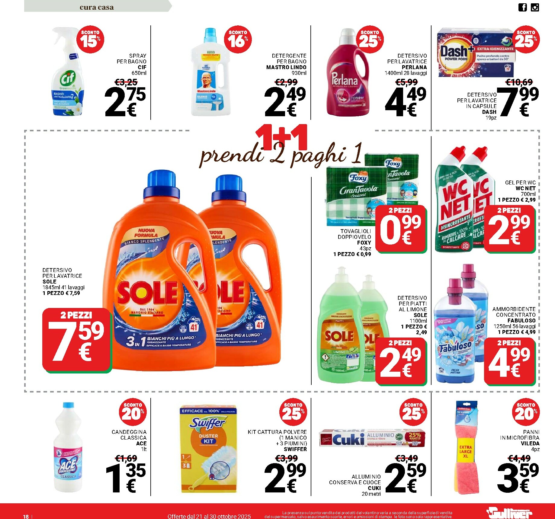 gulliver - Volantino Gulliver - 1+1 valido dal 21/10 al 30/10 - page: 18