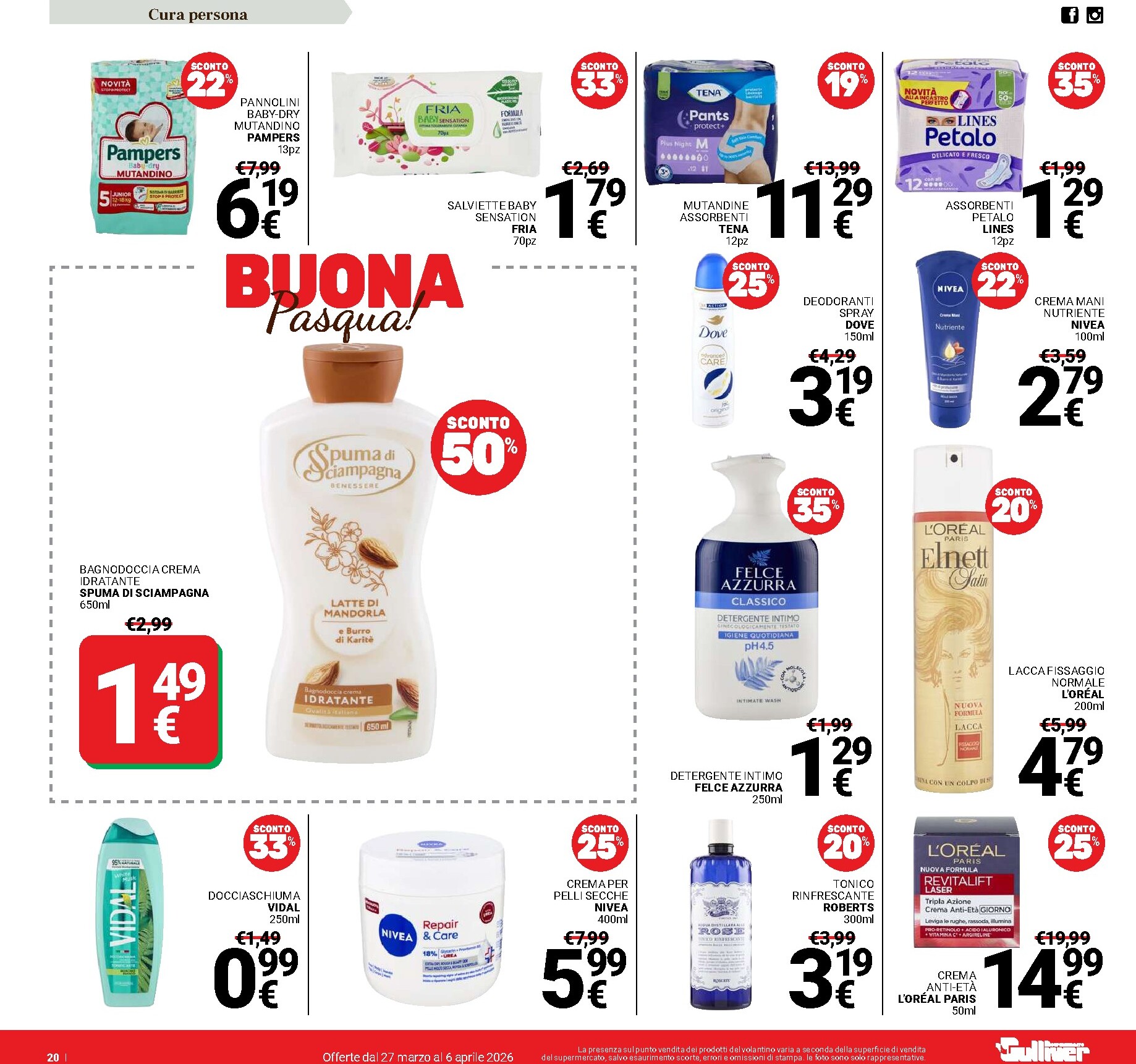 gulliver - Volantino Gulliver - Buona Pasqua valido dal 27/03/2026 al 06/04/2026 - page: 20