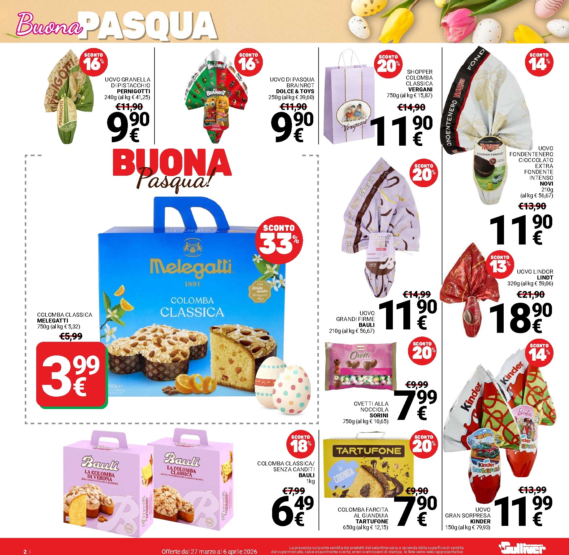gulliver - Volantino Gulliver - Buona Pasqua valido dal 27/03/2026 al 06/04/2026 - page: 2