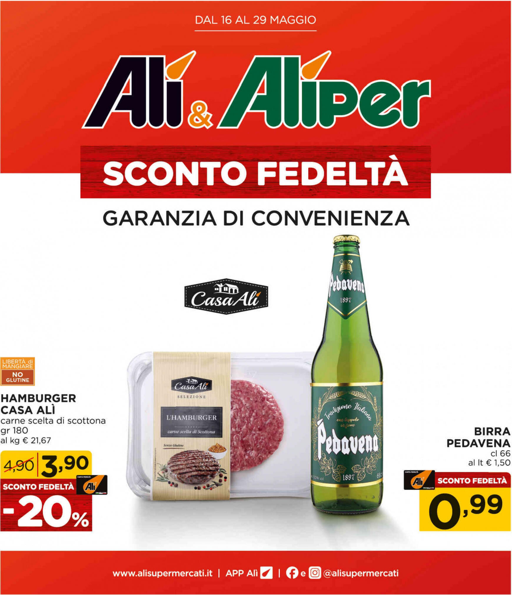 ali-aliper - Nuovo volantino Ali - Aliper - Sconto fedeltà 16.05. - 29.05. - page: 1