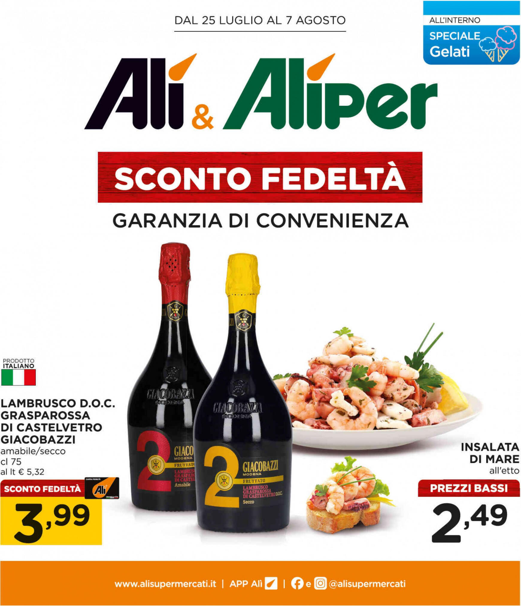 ali-aliper - Nuovo volantino Ali - Aliper - Sconto fedeltà 25.07. - 07.08.