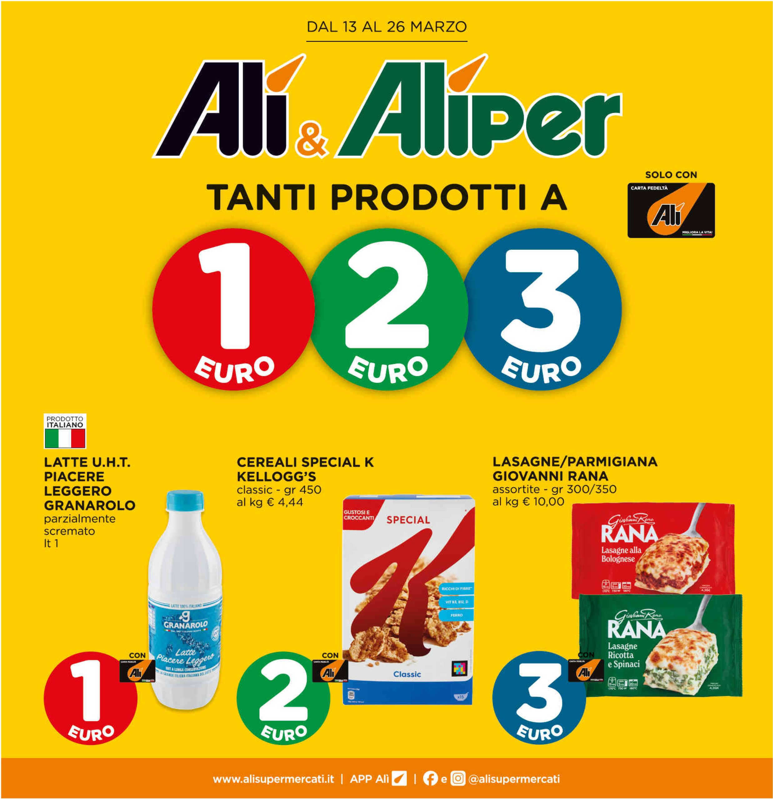 ali-aliper - Volantino Ali - Aliper - Tanti prodotti a 1,2,3€ valido dal 13/03 al 26/04