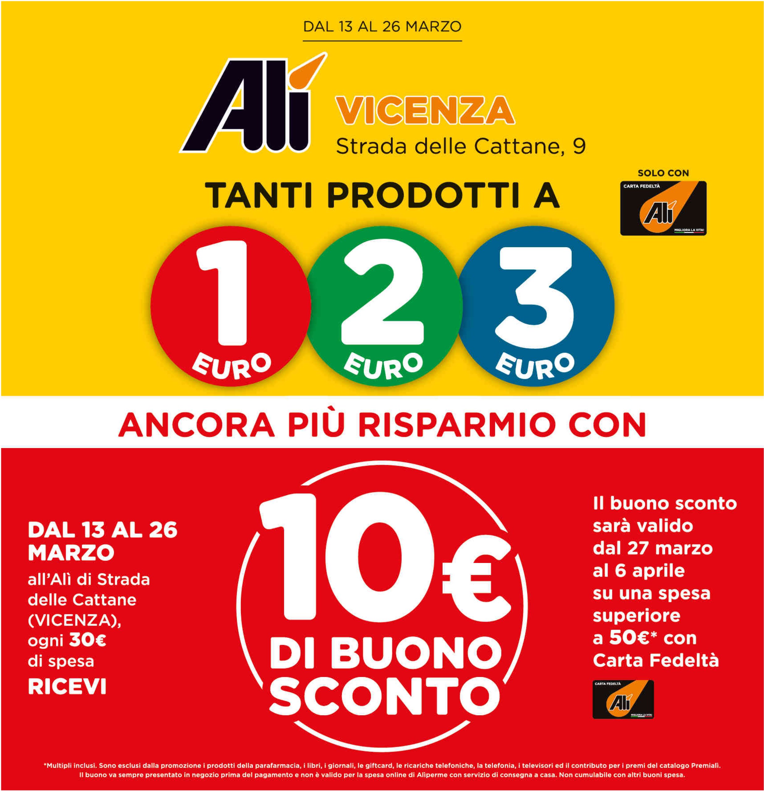 ali-aliper - Volantino Ali - Tanti prodotti a 1,2,3€ valido dal 13/03 al 26/03