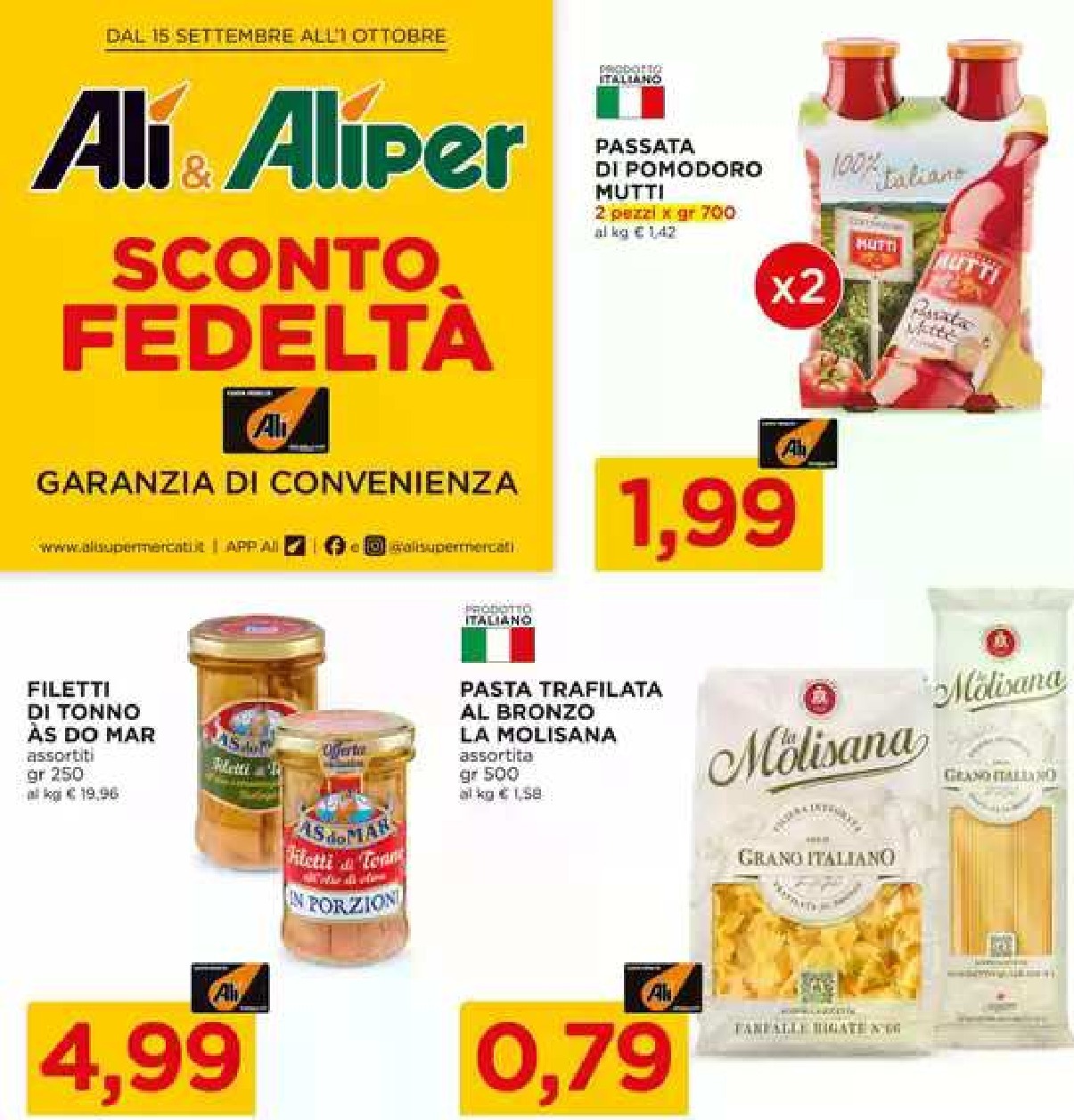 ali-aliper - Volantino Ali - Aliper valido dal 15/09 al 01/10