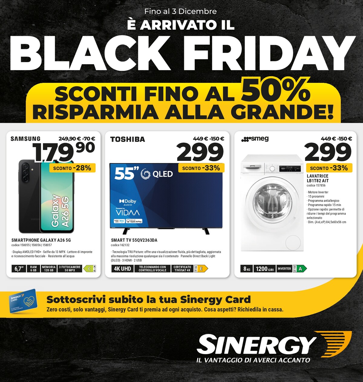sinergy - Volantino Sinergy - Black Friday valido dal 21/11 al 03/12 - page: 1