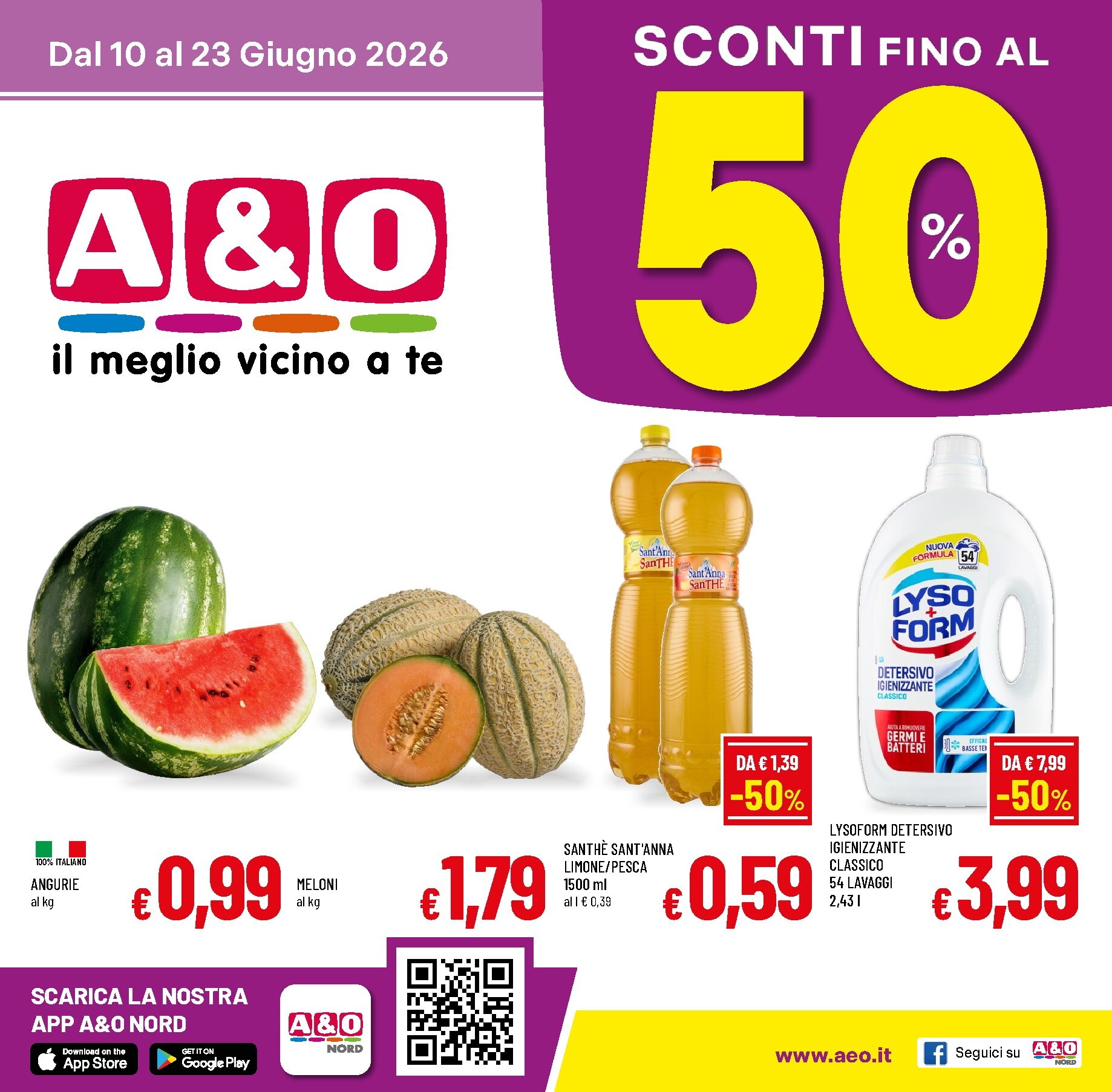 a-o - Volantino attuale di A&O valido dal mercoledì 10/06/2026 al martedì 23/06/2026 - page: 1