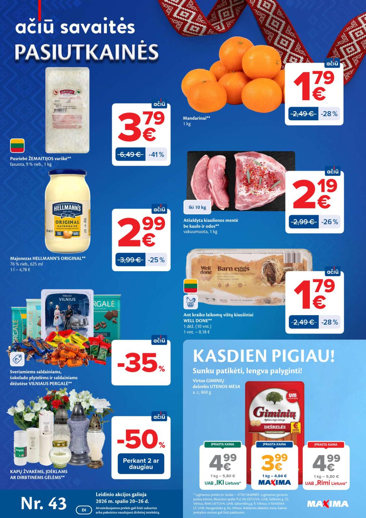 maxima - MAXIMA - Kaininis leidinys Nr.43 (2026 10 20 - 2026 10 26) - page: 1
