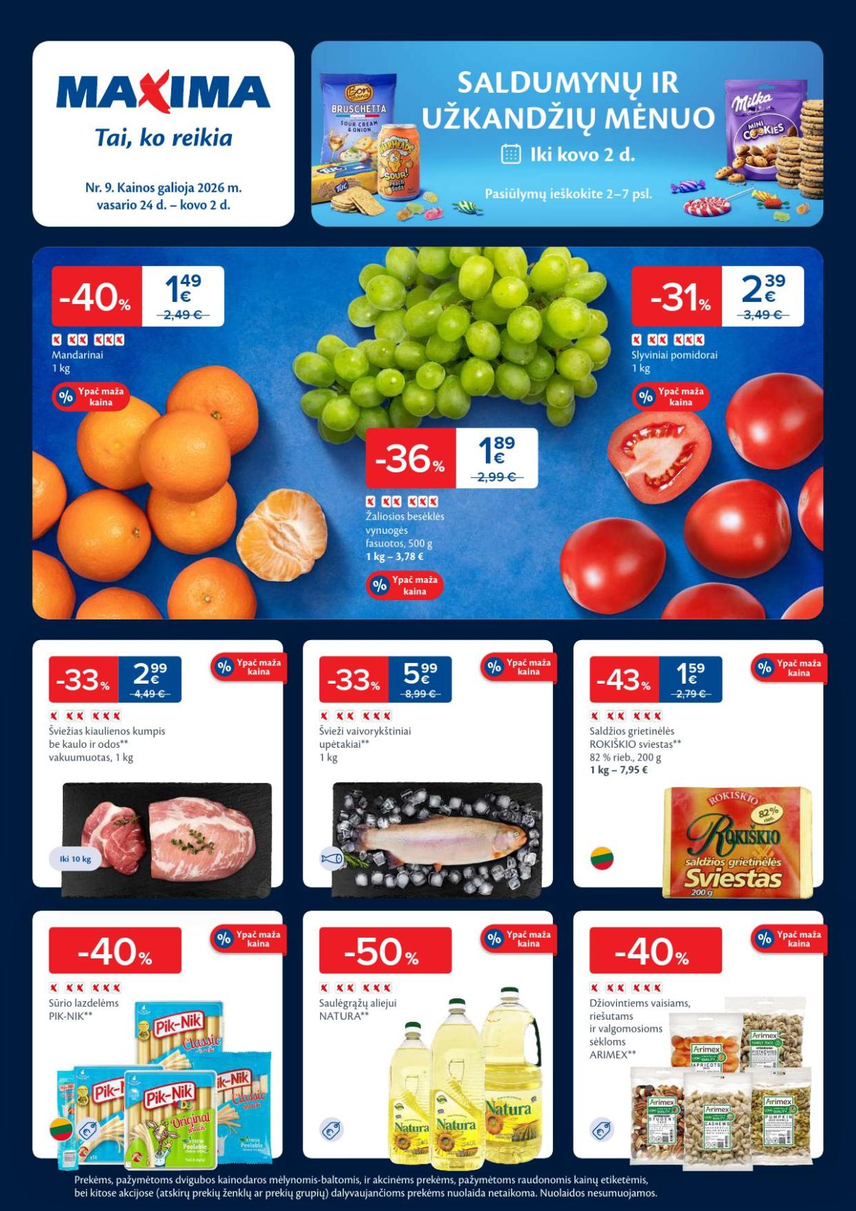 maxima - MAXIMA - Kaininis leidinys Nr.9 (2026 02 24 - 2026 03 02) - page: 1
