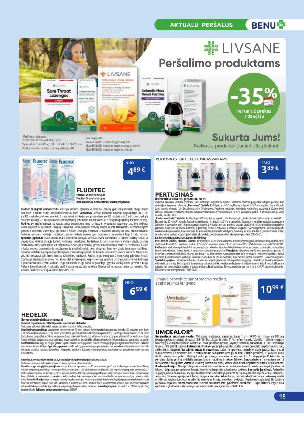 benu-vaistine - BENU VAISTINĖ (2025 12 01 - 2025 12 31) - page: 15
