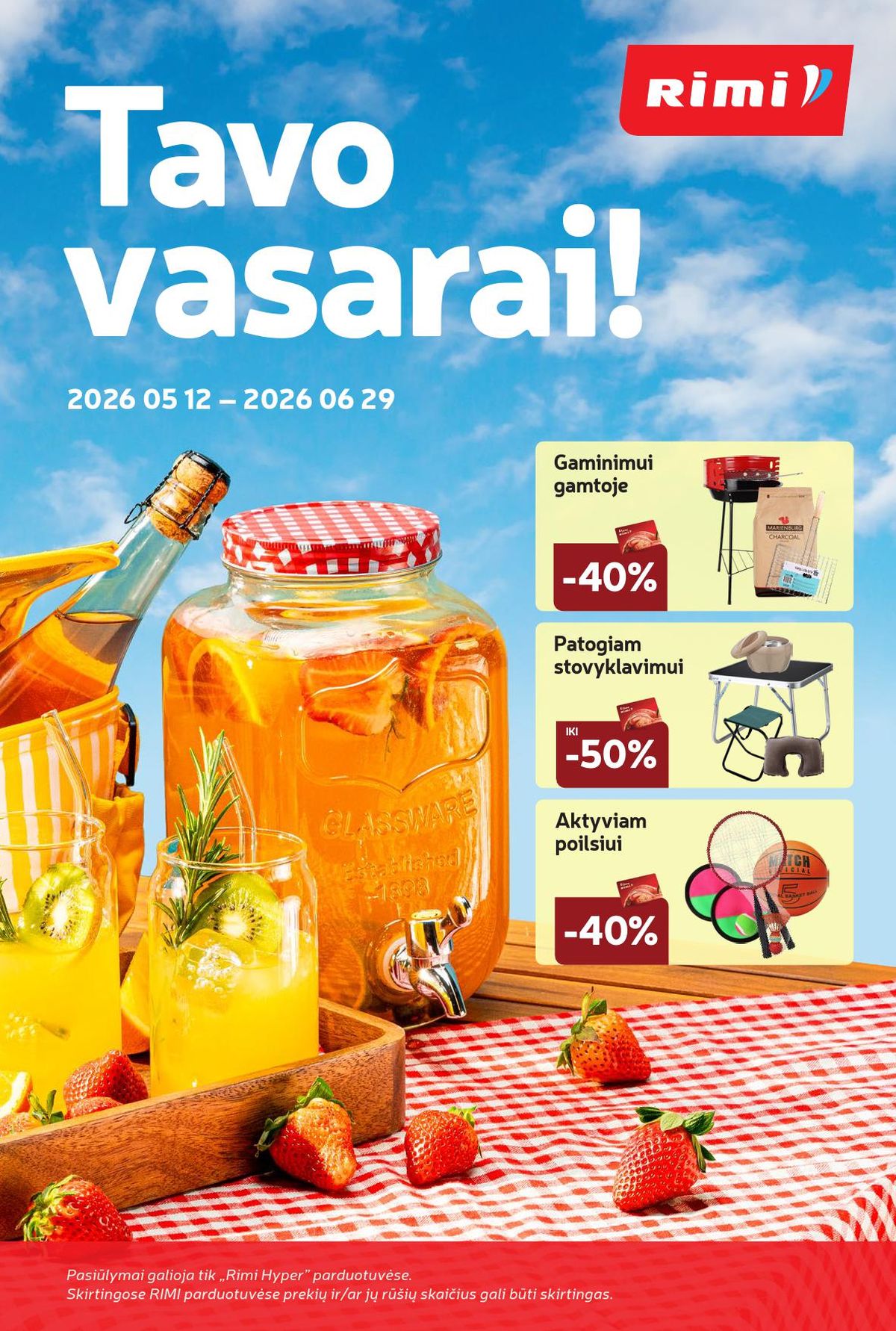 rimi - RIMI - Pasiruošk VASARAI! (2026 05 12 - 2026 06 29)