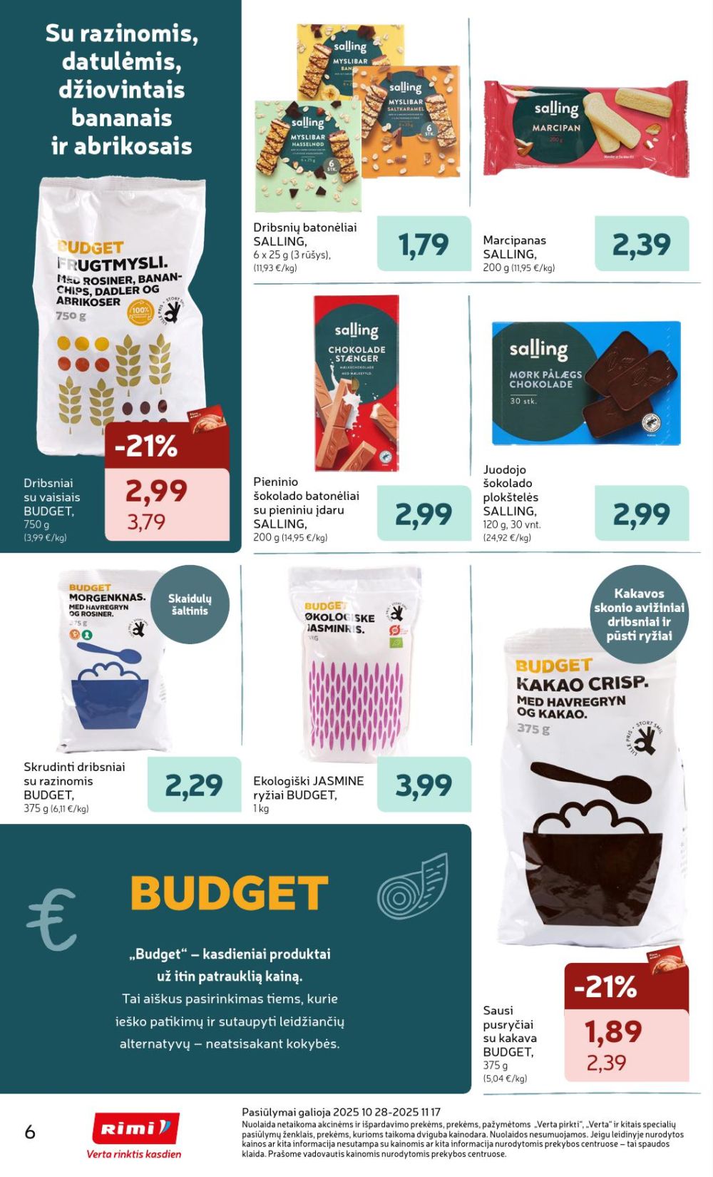 rimi - RIMI - SALLING prekių katalogas (2025 10 28 - 2025 11 17) - page: 6