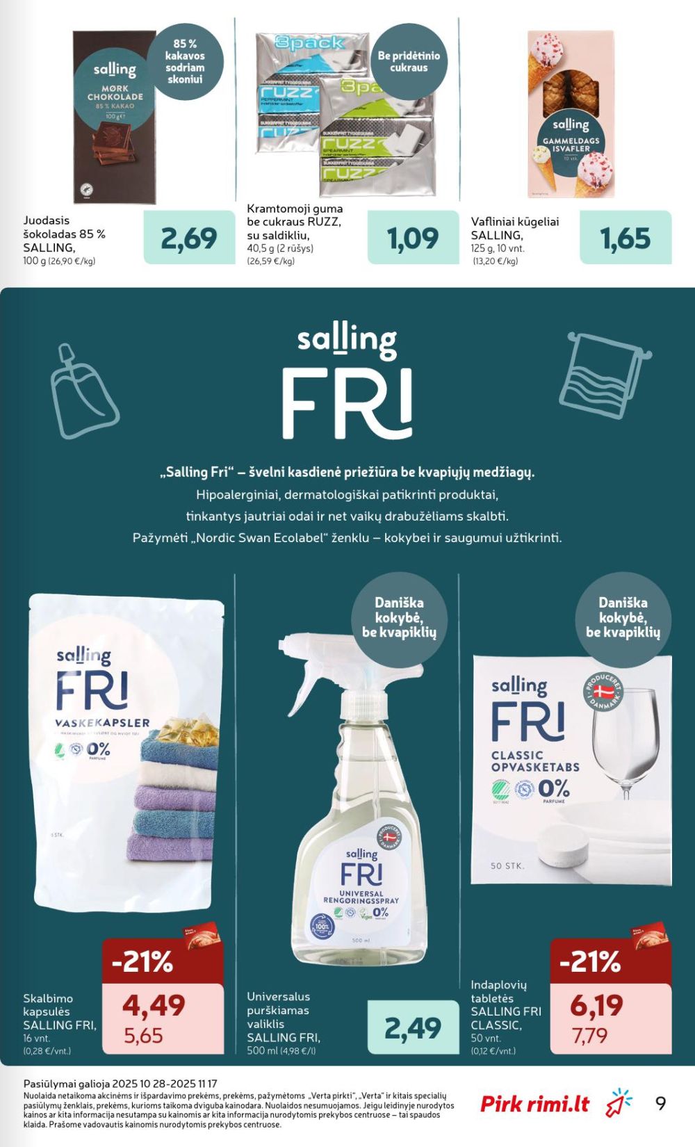 rimi - RIMI - SALLING prekių katalogas (2025 10 28 - 2025 11 17) - page: 9