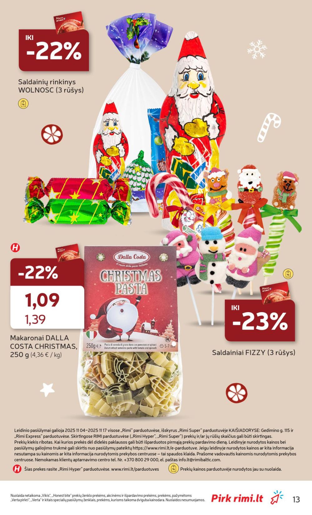 rimi - RIMI - Kalėdinių SALDUMYNŲ asortimento katalogas (2025 11 04 - 2025 11 17) - page: 13