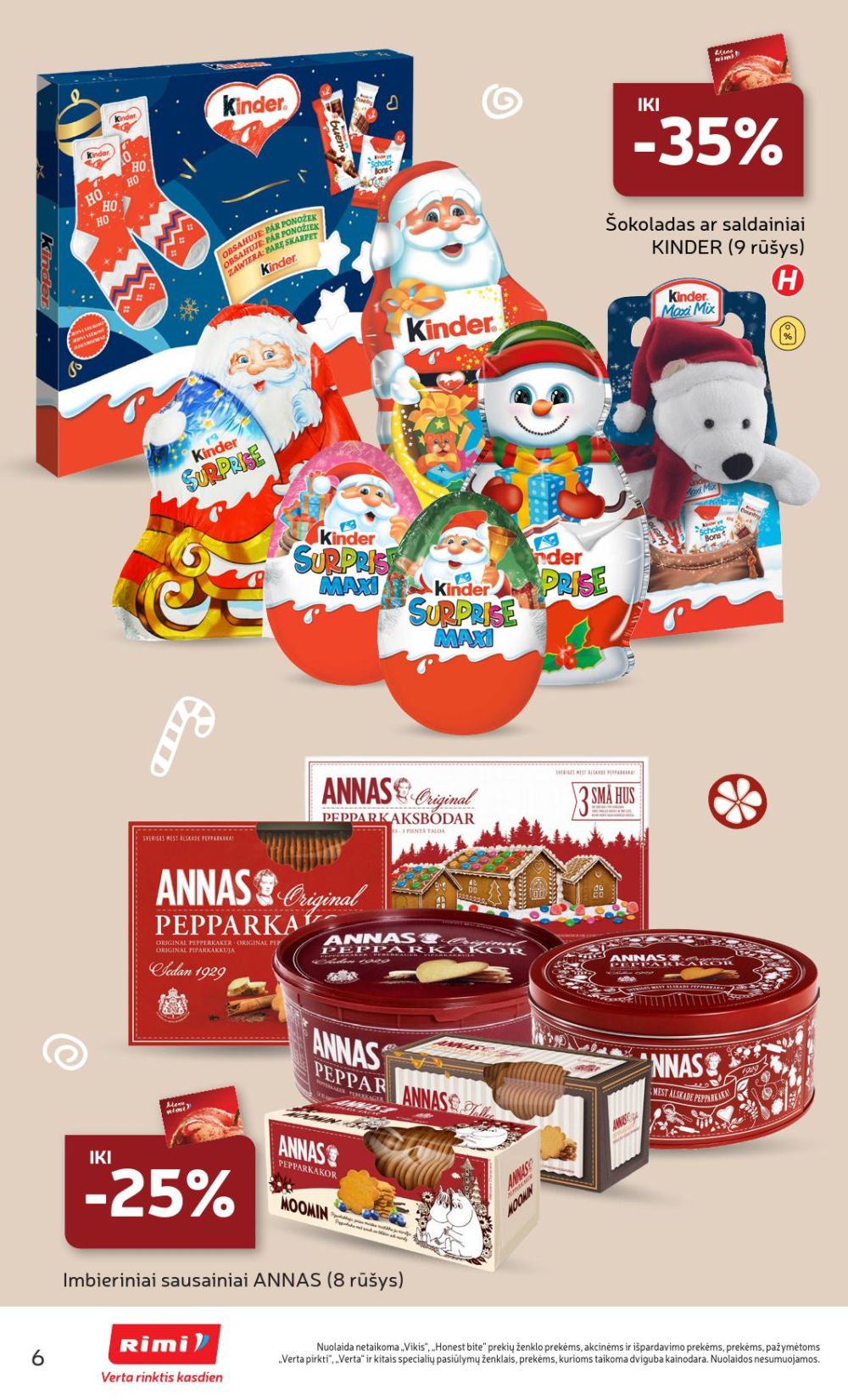 rimi - RIMI - Kalėdinių SALDUMYNŲ asortimento katalogas (2025 12 02 - 2025 12 15) - page: 6
