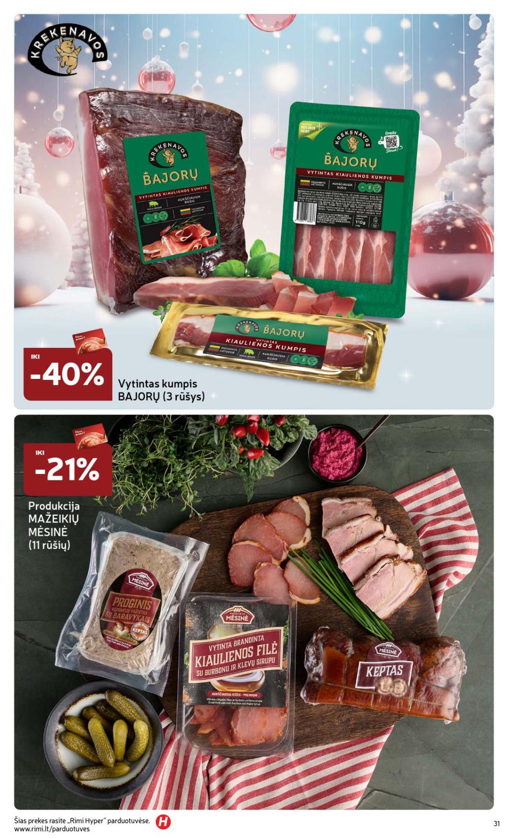 rimi - RIMI - Žiemos ŠVENČIŲ maisto prekių katalogas (2025 12 02 - 2026 01 05) - page: 31