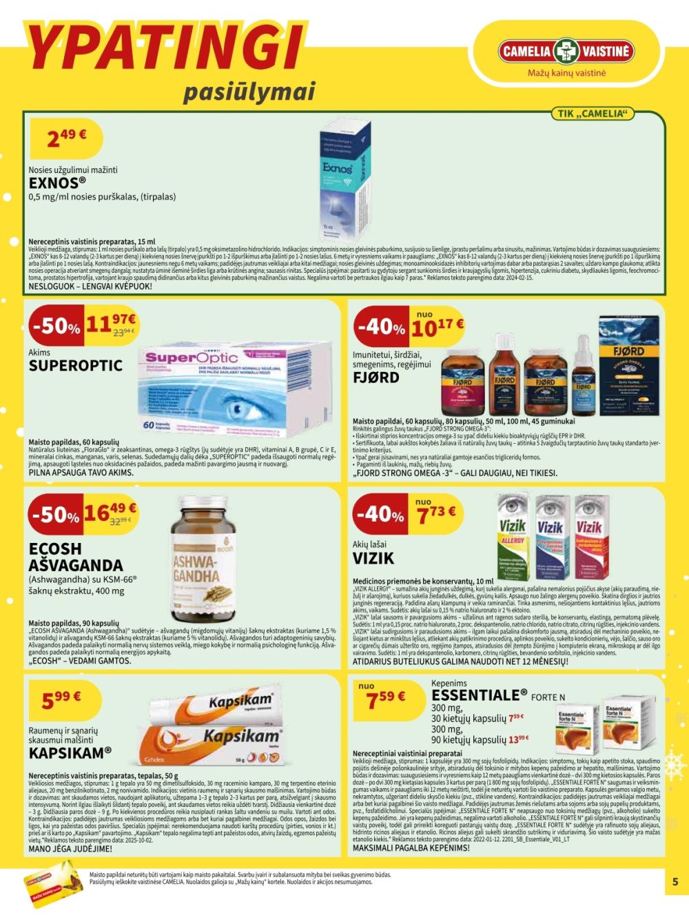 camelia - CAMELIA - Leidinys Nr.12 (2025 12 01 - 2025 12 31) - page: 5