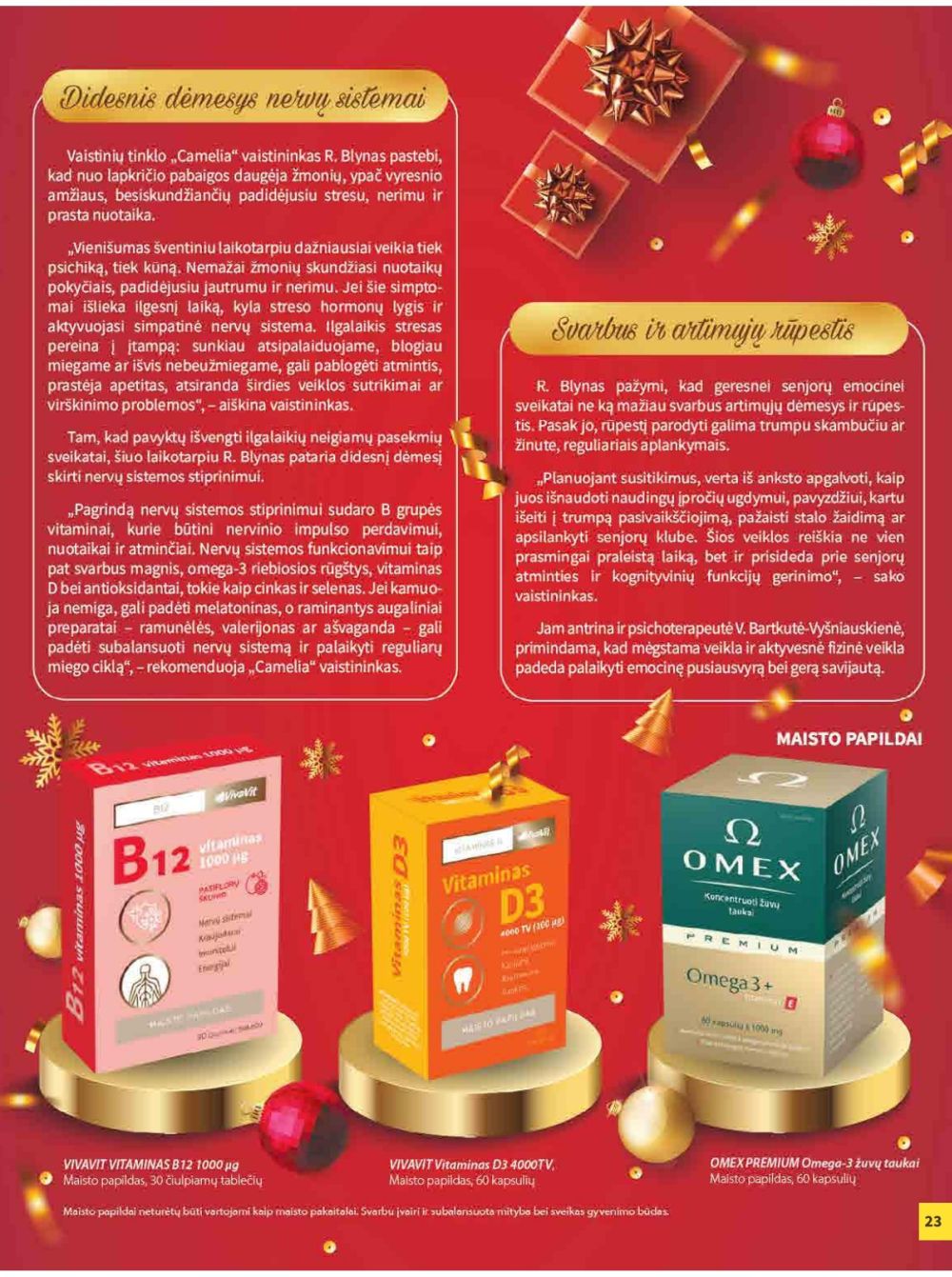 camelia - CAMELIA - Leidinys Nr.12 (2025 12 01 - 2025 12 31) - page: 23