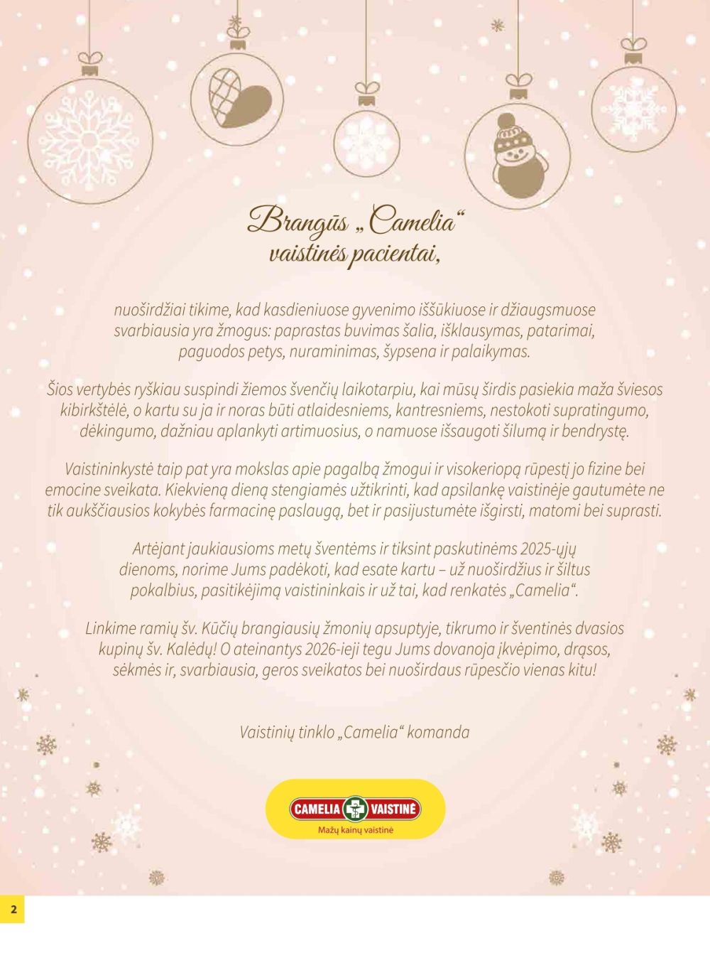 camelia - CAMELIA - Leidinys Nr.12 (2025 12 01 - 2025 12 31) - page: 2