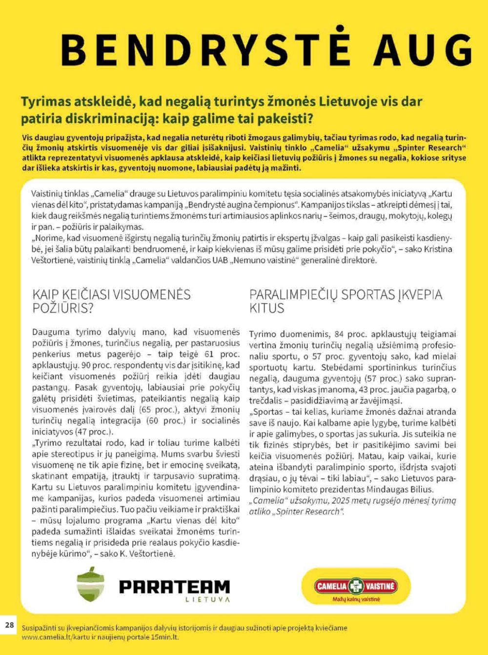 camelia - CAMELIA - Leidinys Nr.12 (2025 12 01 - 2025 12 31) - page: 28