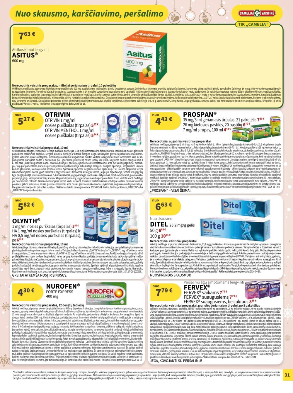 camelia - CAMELIA - Leidinys Nr.12 (2025 12 01 - 2025 12 31) - page: 31