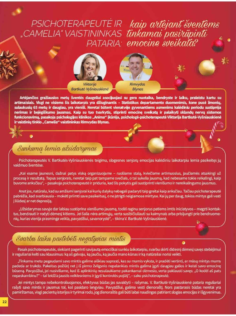 camelia - CAMELIA - Leidinys Nr.12 (2025 12 01 - 2025 12 31) - page: 22