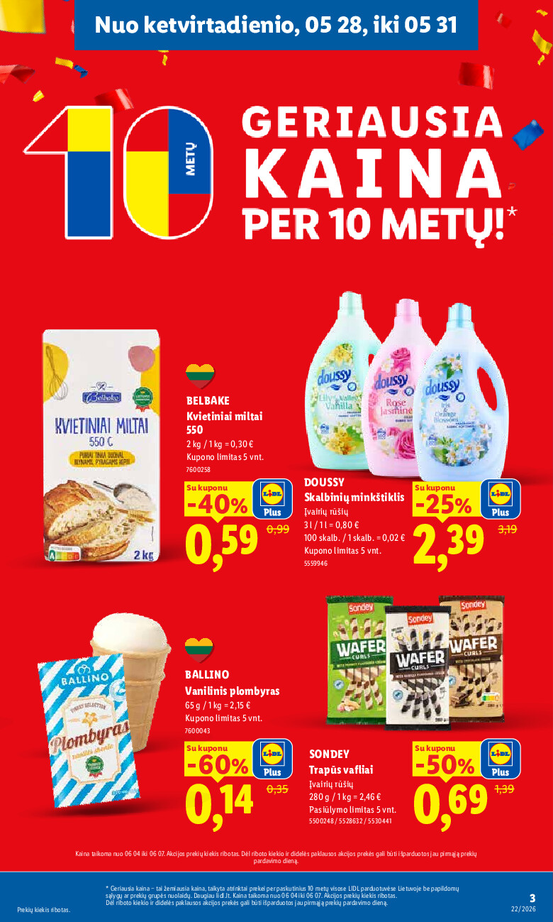 lidl - MAISTO PREKIŲ PASIŪLYMAI (2026-05-25 - 2026-05-31) - page: 3