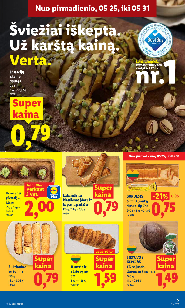 lidl - MAISTO PREKIŲ PASIŪLYMAI (2026-05-25 - 2026-05-31) - page: 5