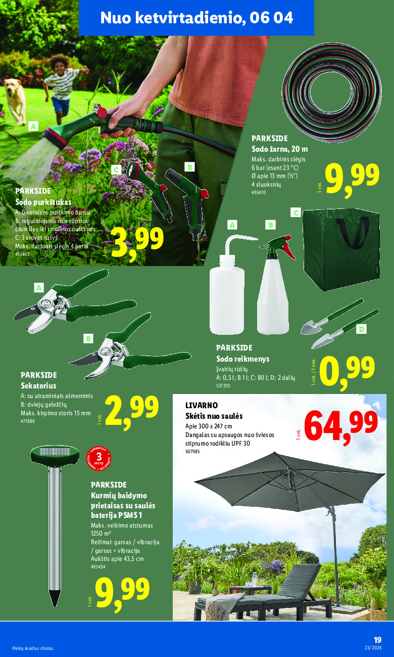 lidl - NE MAISTO PREKIŲ PASIŪLYMAI (2026-06-01 - 2026-06-07) - page: 19