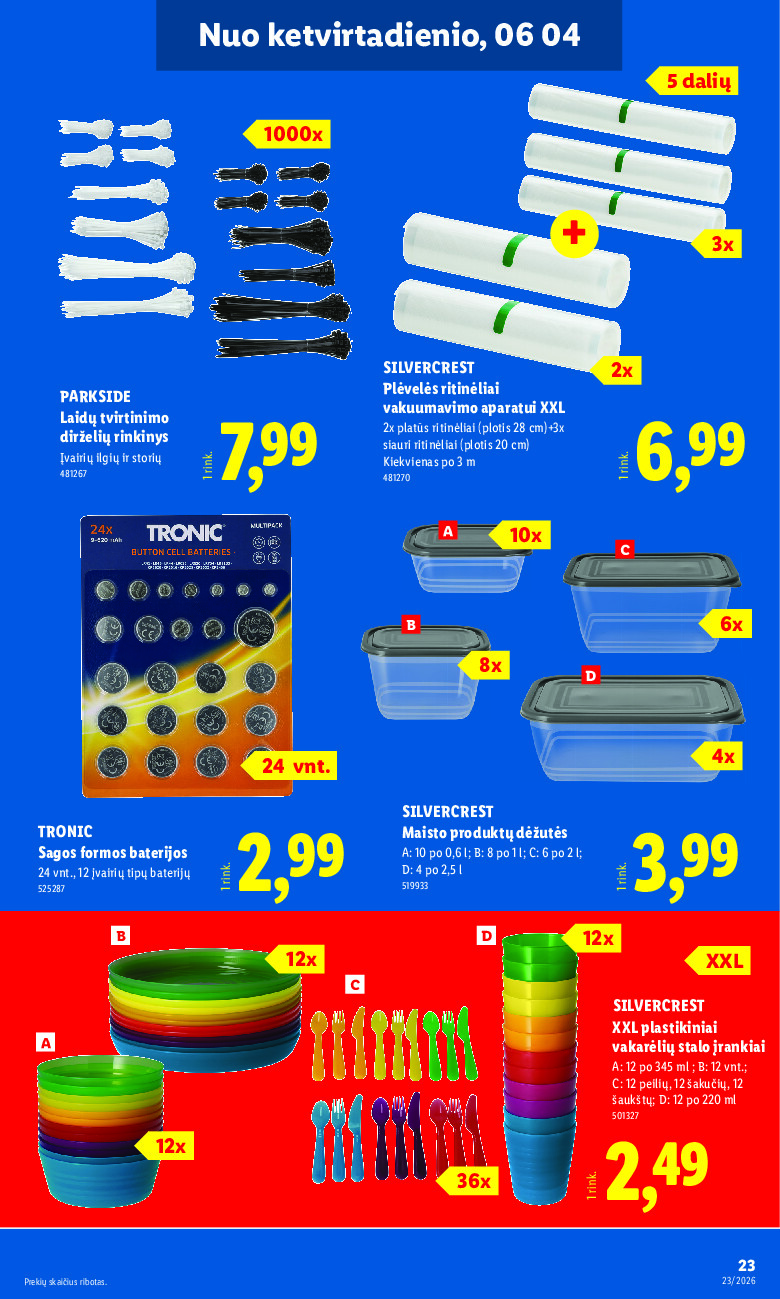 lidl - NE MAISTO PREKIŲ PASIŪLYMAI (2026-06-01 - 2026-06-07) - page: 23