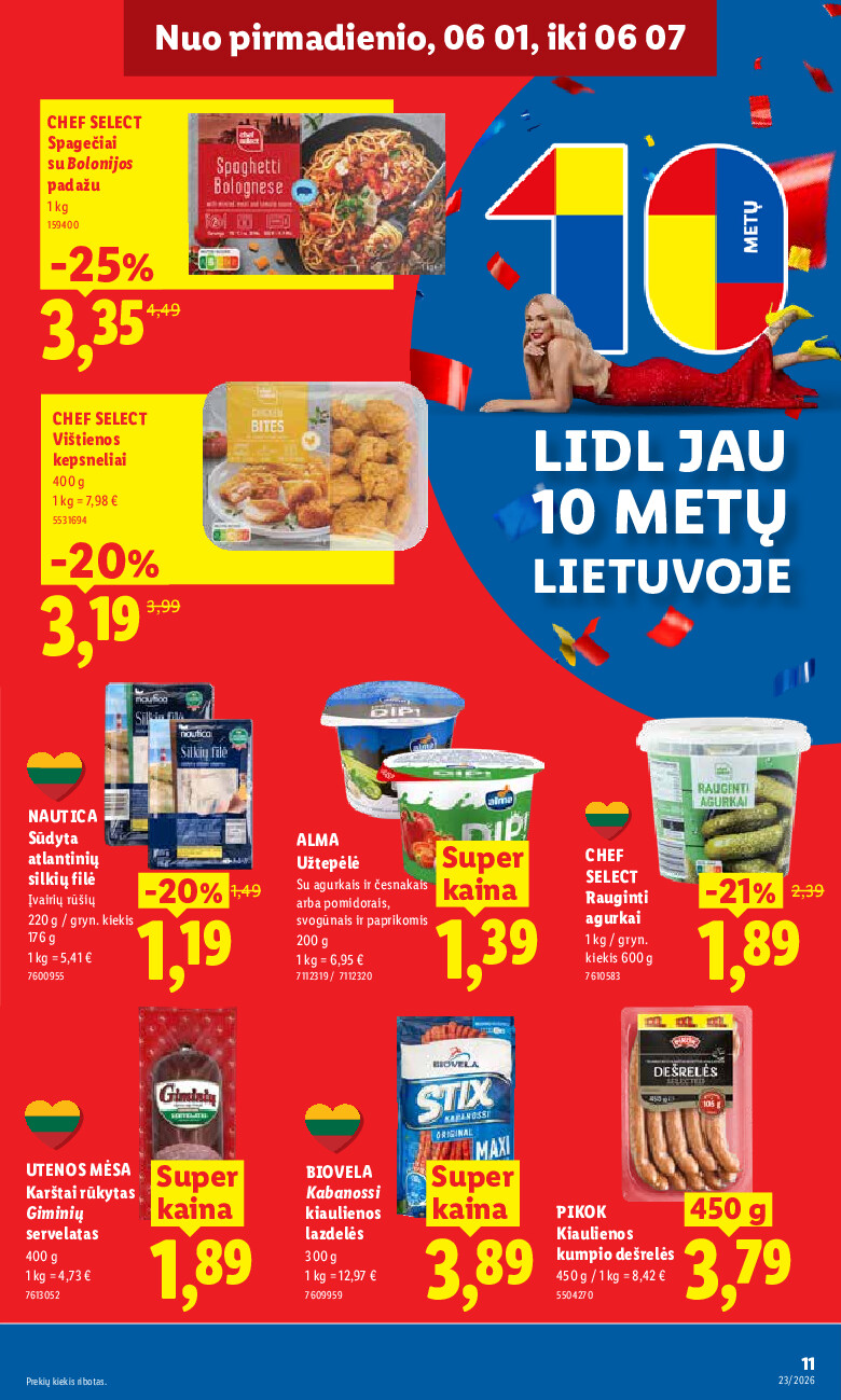 lidl - MAISTO PREKIŲ PASIŪLYMAI (2026-06-01 - 2026-06-07) - page: 11