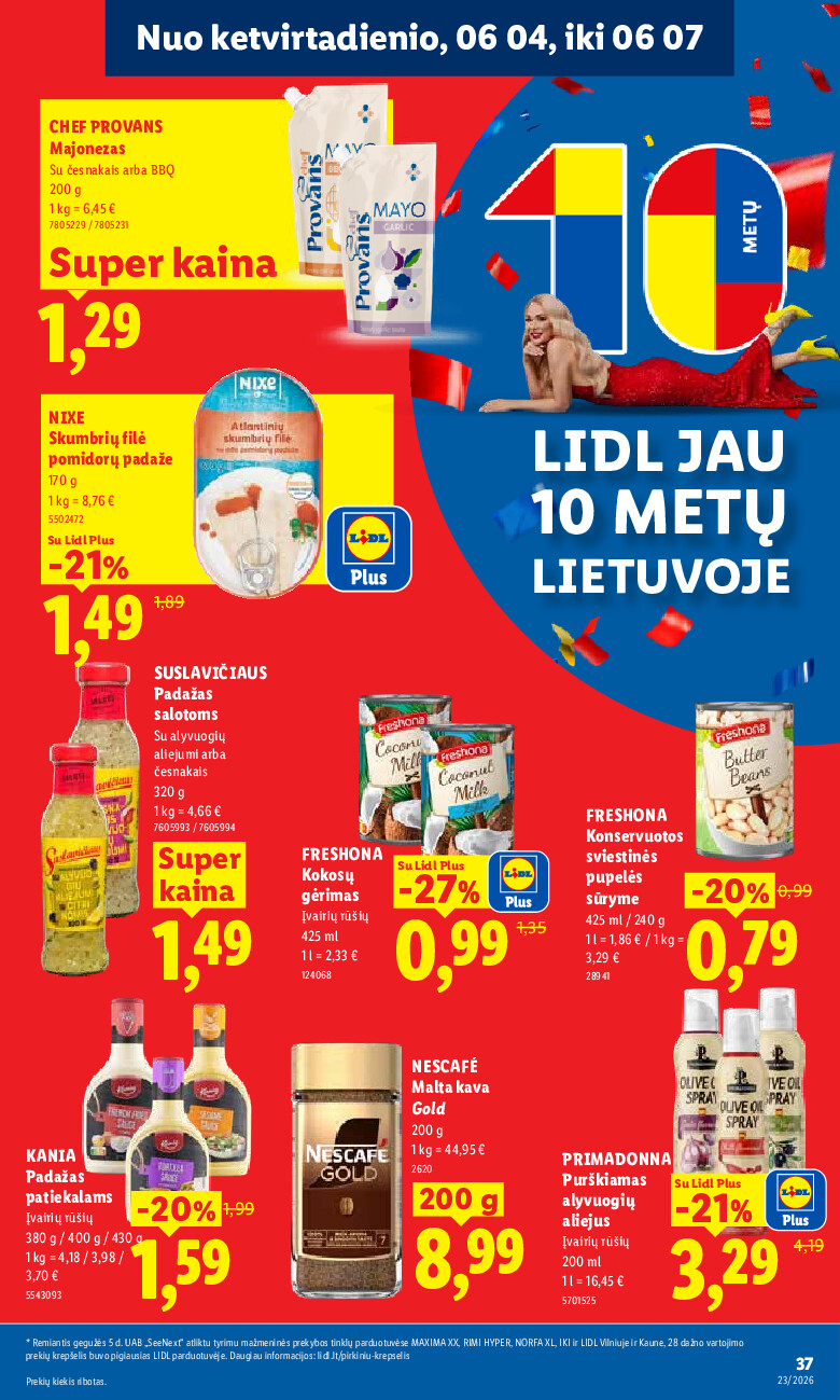 lidl - MAISTO PREKIŲ PASIŪLYMAI (2026-06-01 - 2026-06-07) - page: 37