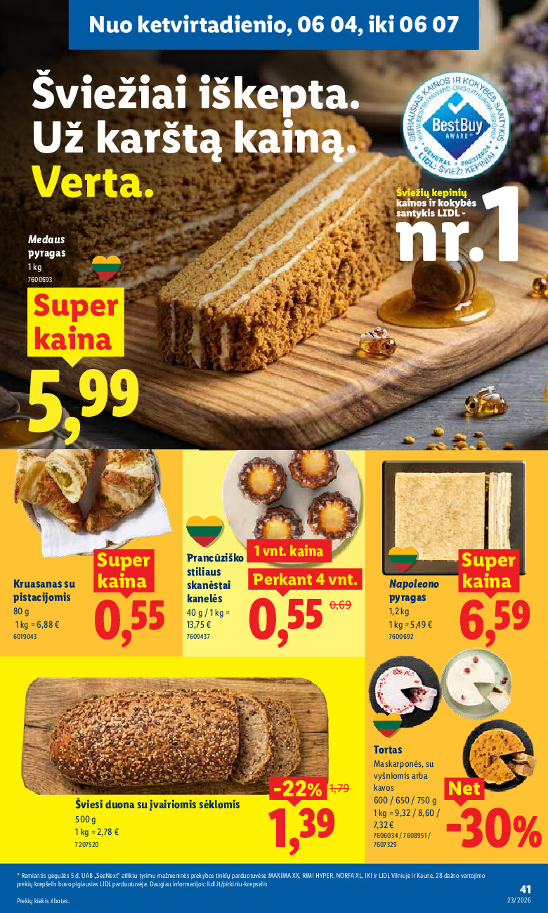 lidl - MAISTO PREKIŲ PASIŪLYMAI (2026-06-01 - 2026-06-07) - page: 41