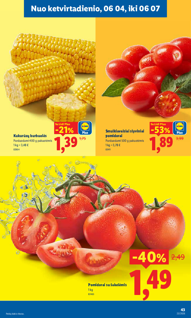 lidl - MAISTO PREKIŲ PASIŪLYMAI (2026-06-01 - 2026-06-07) - page: 43
