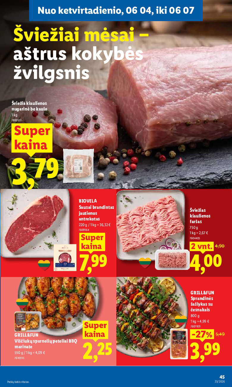 lidl - MAISTO PREKIŲ PASIŪLYMAI (2026-06-01 - 2026-06-07) - page: 45