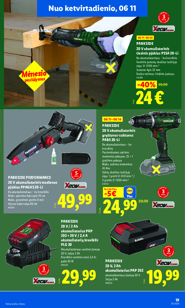 lidl - NE MAISTO PREKIŲ PASIŪLYMAI (2026-06-08 - 2026-06-14) - page: 19