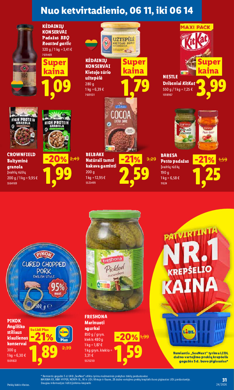 lidl - MAISTO PREKIŲ PASIŪLYMAI (2026-06-08 - 2026-06-14) - page: 29