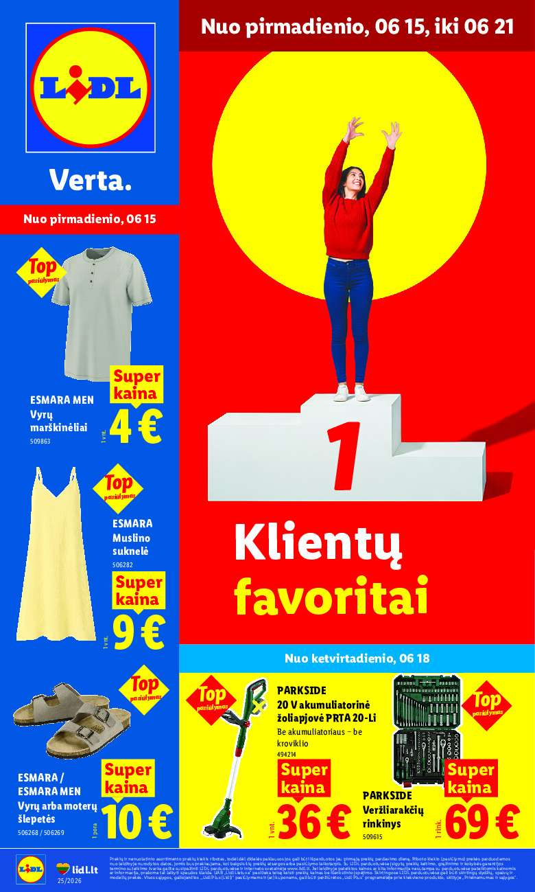 lidl - NE MAISTO PREKIŲ PASIŪLYMAI (2026-06-15 - 2026-06-21)