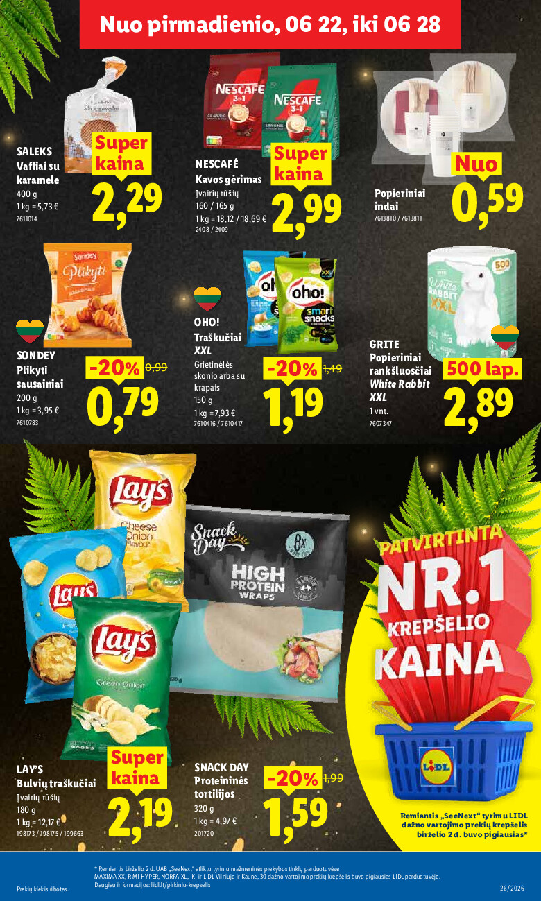 lidl - MAISTO PREKIŲ PASIŪLYMAI (2026-06-22 - 2026-06-28) - page: 15