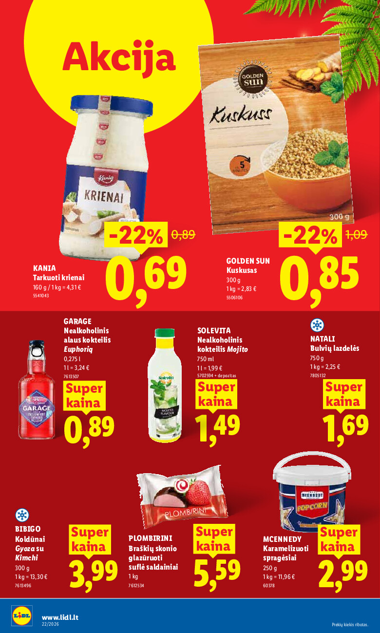 lidl - MAISTO PREKIŲ PASIŪLYMAI (2026-06-22 - 2026-06-28) - page: 22