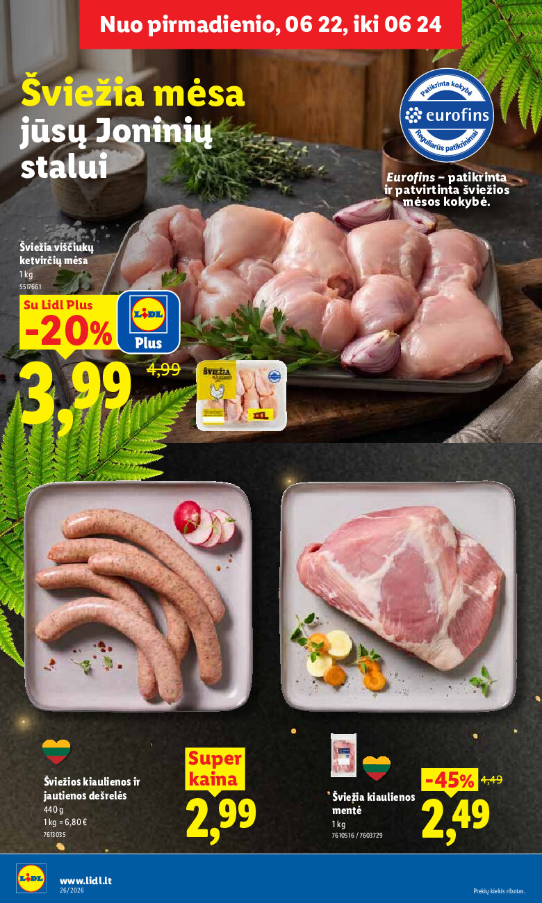 lidl - MAISTO PREKIŲ PASIŪLYMAI (2026-06-22 - 2026-06-28) - page: 10