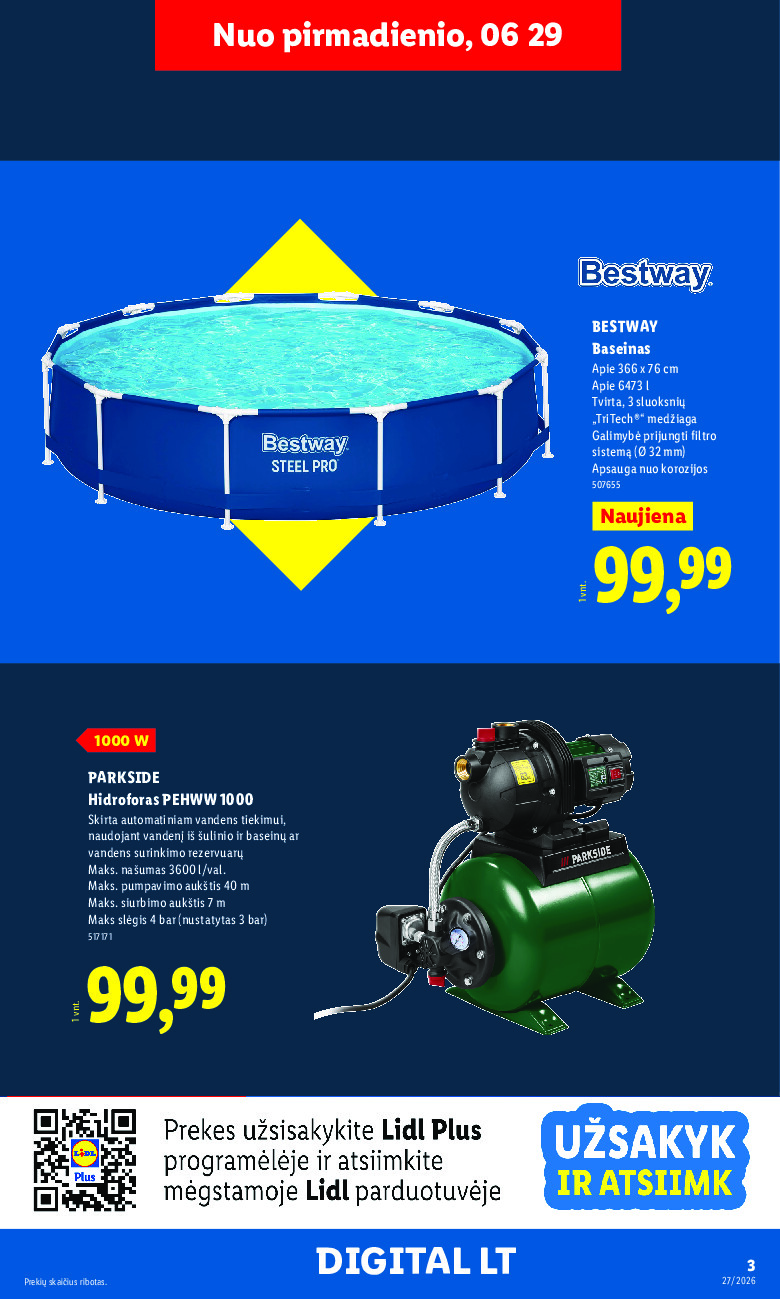 lidl - NE MAISTO PREKIŲ PASIŪLYMAI (2026-06-29 - 2026-07-05) - page: 3