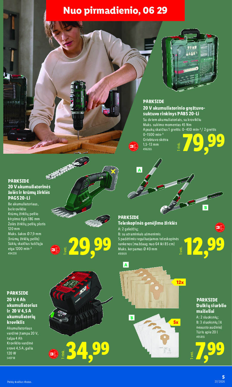 lidl - NE MAISTO PREKIŲ PASIŪLYMAI (2026-06-29 - 2026-07-05) - page: 5