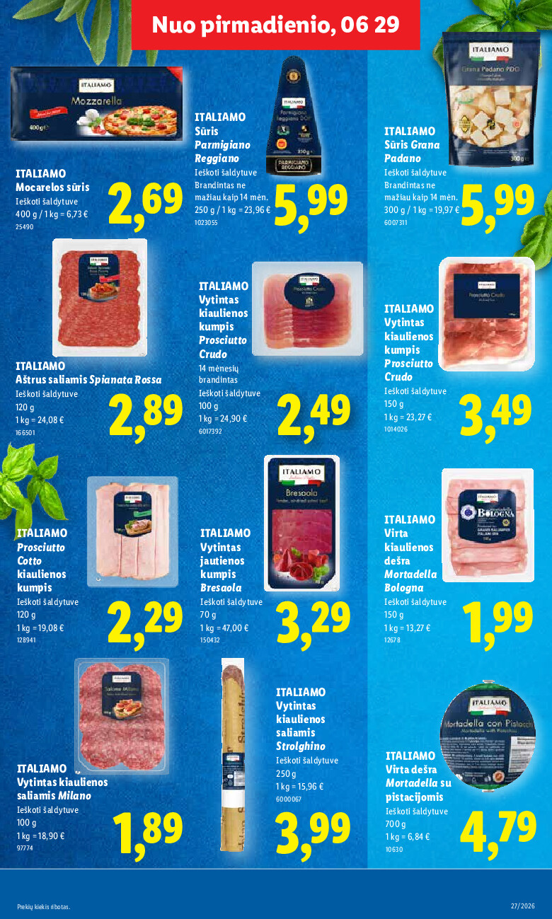 lidl - MAISTO PREKIŲ PASIŪLYMAI (2026-06-29 - 2026-07-05) - page: 13