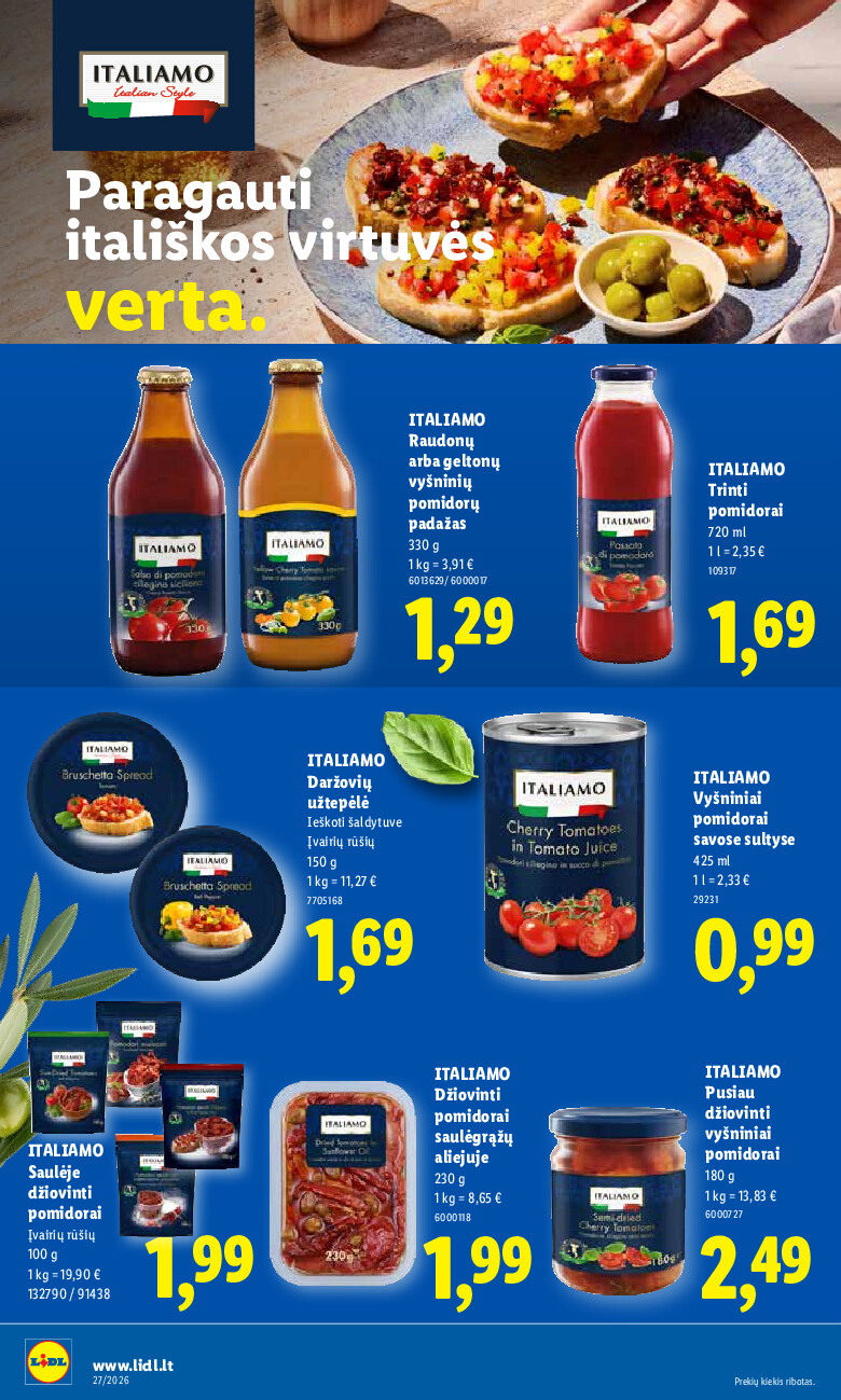 lidl - MAISTO PREKIŲ PASIŪLYMAI (2026-06-29 - 2026-07-05) - page: 16
