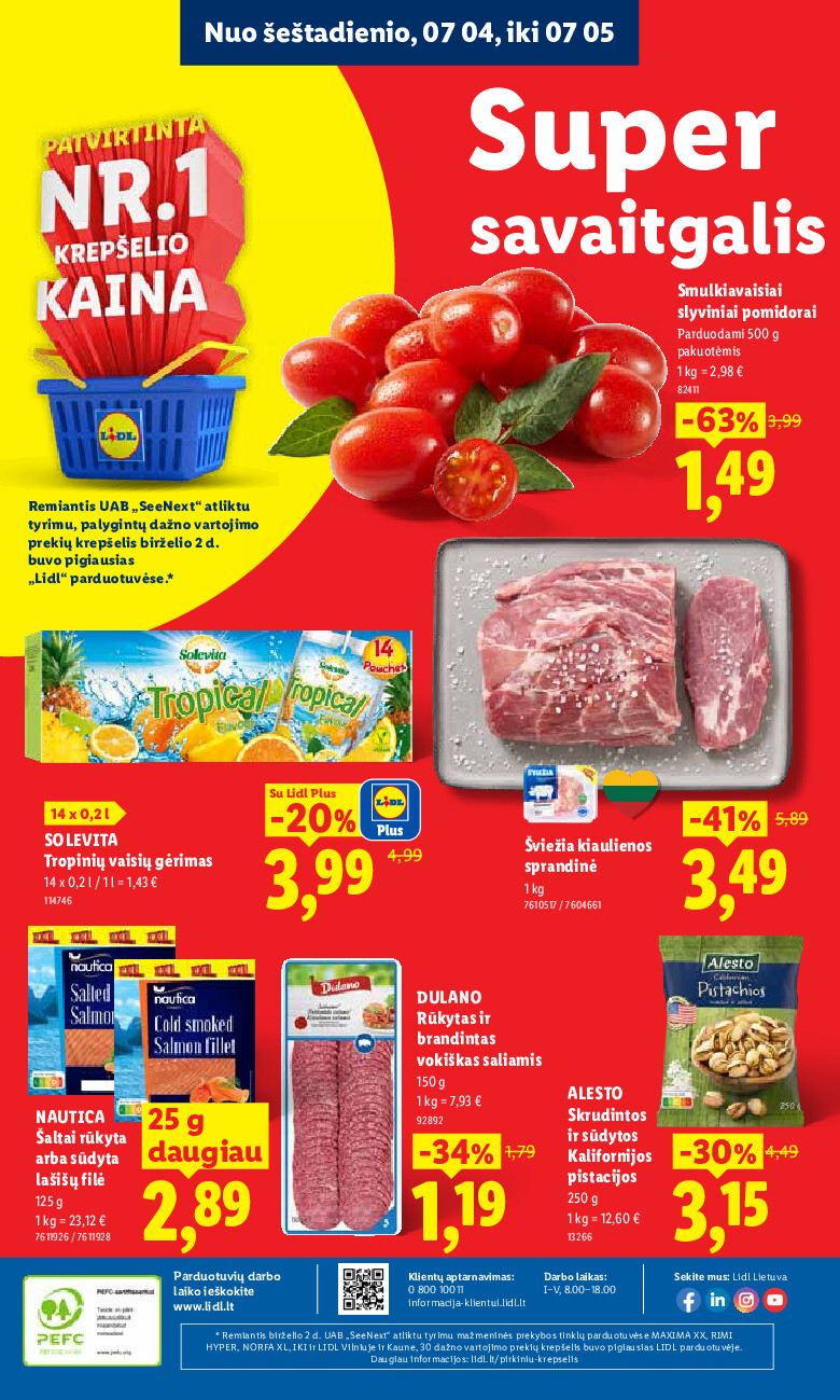 lidl - MAISTO PREKIŲ PASIŪLYMAI (2026-06-29 - 2026-07-05) - page: 44