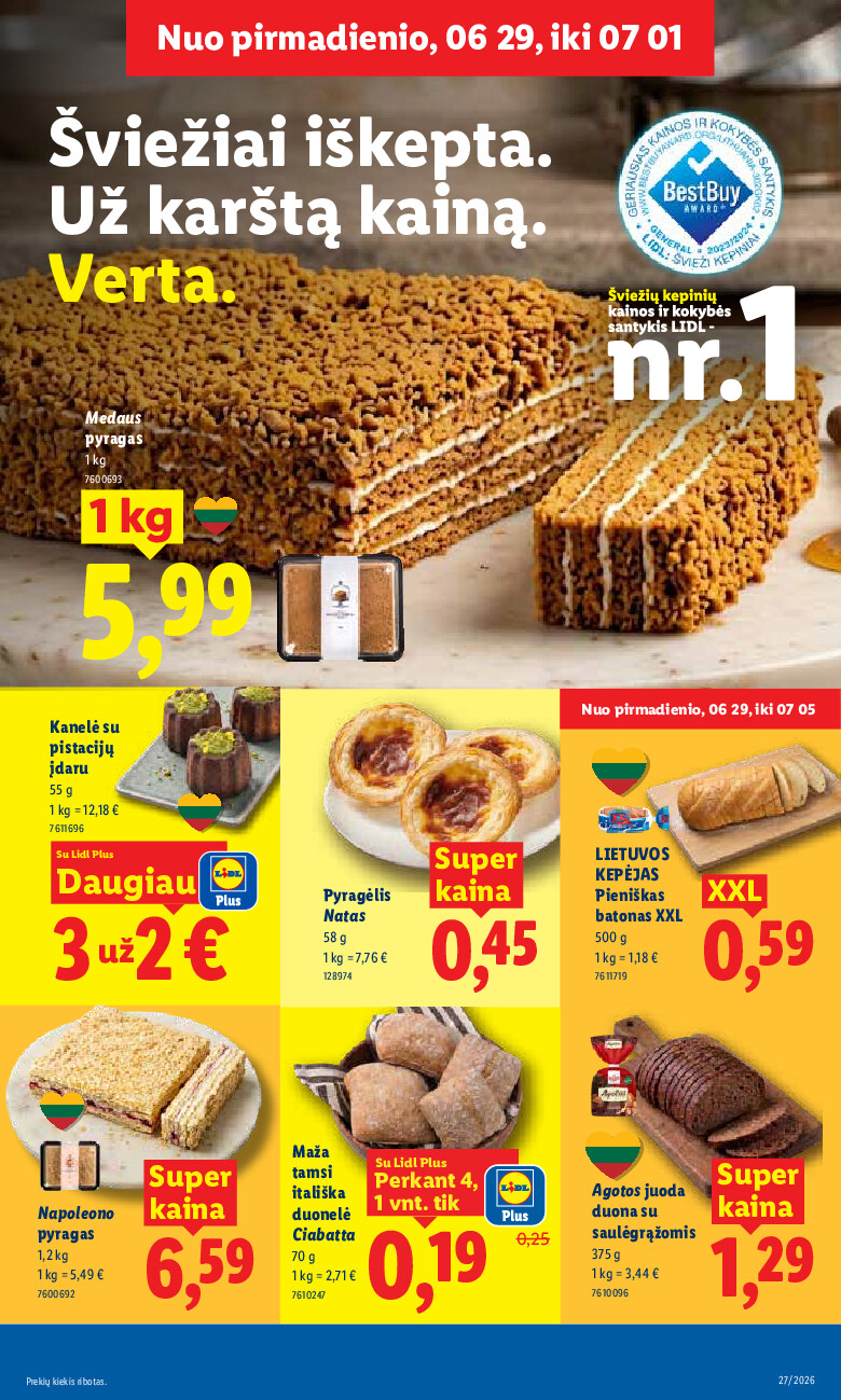 lidl - MAISTO PREKIŲ PASIŪLYMAI (2026-06-29 - 2026-07-05) - page: 7