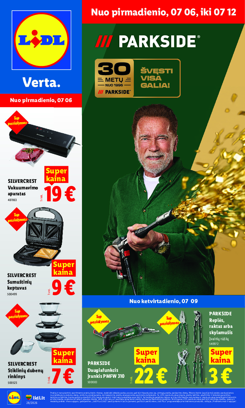 lidl - NE MAISTO PREKIŲ PASIŪLYMAI (2026-07-06 - 2026-07-12)